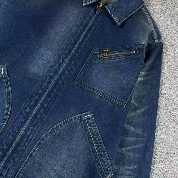 Polo Ralph Lauren Men's Double RL Denim Engineer Jacket - Picture 4 of 10